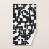 Cool Black en White Trendy Stylish Pattern Bad Handdoek (Handdoek)
