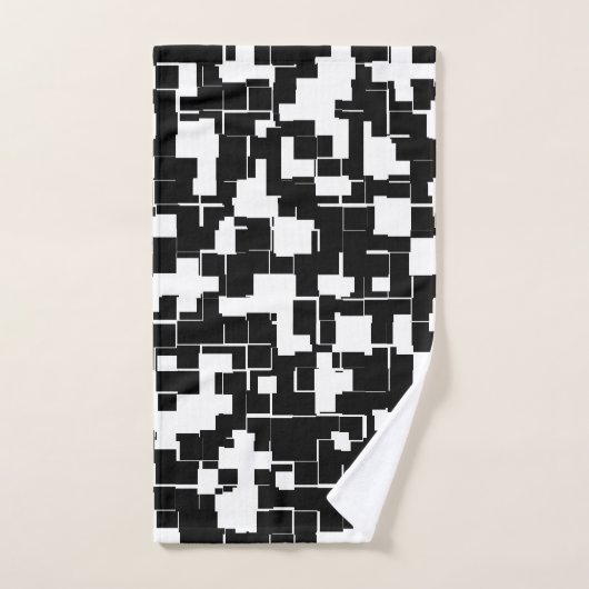 Cool Black en White Trendy Stylish Pattern Bad Handdoek (Handdoek)