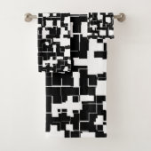 Cool Black en White Trendy Stylish Pattern Bad Handdoek (Insitu)