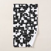 Cool Black en White Trendy Stylish Pattern Bad Handdoek (Handdoek)