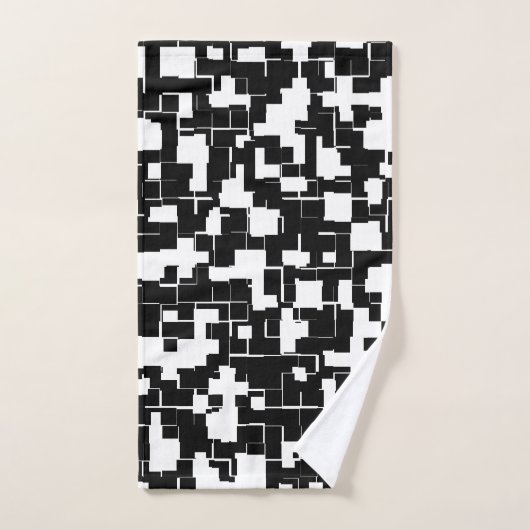 Cool Black en White Trendy Stylish Pattern Bad Handdoek (Handdoek)
