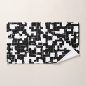 Cool Black en White Trendy Stylish Pattern Bad Handdoek (Handdoek)
