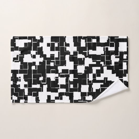 Cool Black en White Trendy Stylish Pattern Bad Handdoek (Handdoek)