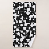 Cool Black en White Trendy Stylish Pattern Badhanddoek (Badhanddoek)