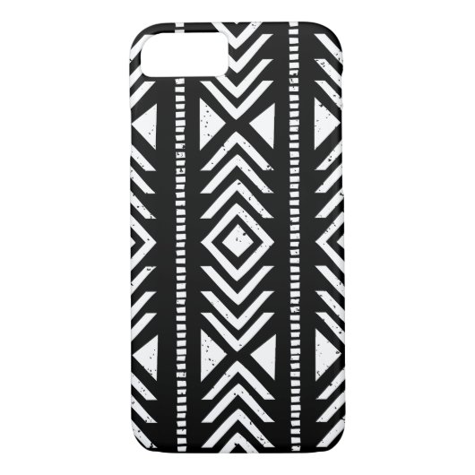 Cool Black en White Tribal Pattern iPhone 7 Hoesje (Achterkant)