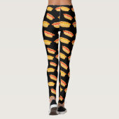 Cool Black Funny Pattern Hot Dog Leggings (Achterkant)