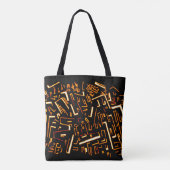 Cool Black Gold Groovy Tote Bag (Achterkant)