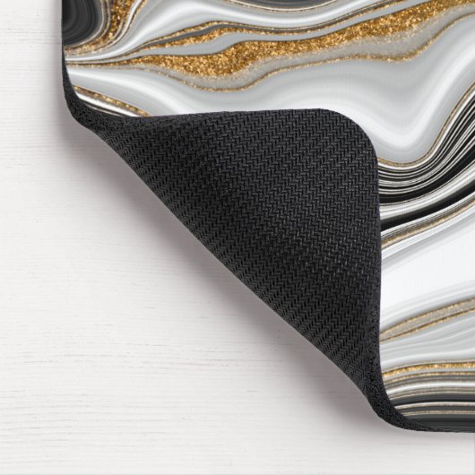 Cool Black Gold-marmer Muismat (Hoek)