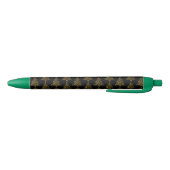 Cool Black Gold Shiny Kerstboom Patroon Zwarte Inkt Pen (Bodem)