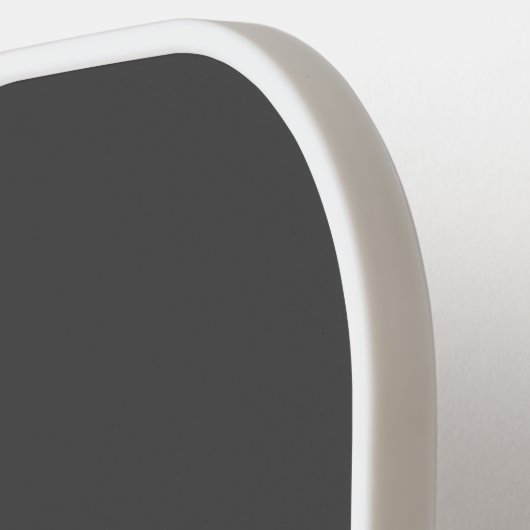 Cool Black Grey Bold Diagonal Slice Cute Motto Pickleball Paddle (Links Detail)