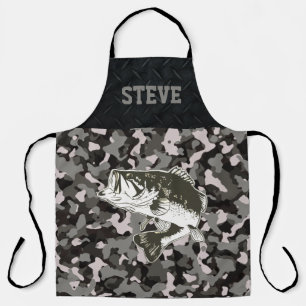 Cool Black Grey Camo Name Bass Vist Mannen  Schort