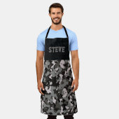 Cool Black Grey Camo Name Rugged Mannen Schort (Gedragen)