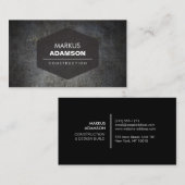 Cool Black Grunge Metal met naam Logo Visitekaartje (Voorkant / Achterkant)