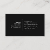 Cool Black Grunge Metal met naam Logo Visitekaartje (Achterkant)