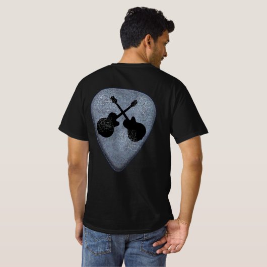 Cool Black Guitars Rock T-shirt (Achterkant volledig)