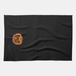 Cool Black Halloween pompoen handdoek