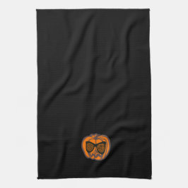 Cool Black Halloween pompoen handdoek