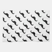 Cool Black Handlebar-mustachpatroon aanpassen Theedoek (Horizontaal)