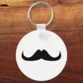 Cool Black Handlebar snor Sleutelhanger (Achterkant)