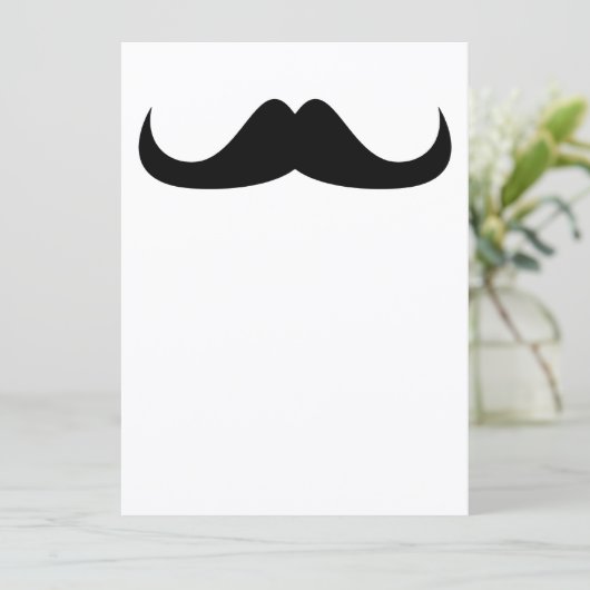  Cool Black Handlebar-snor uitnodigen Kaart (Staand voorkant)