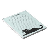 Cool Black Kitty Cat Custom led Notitieblok (Schuin)