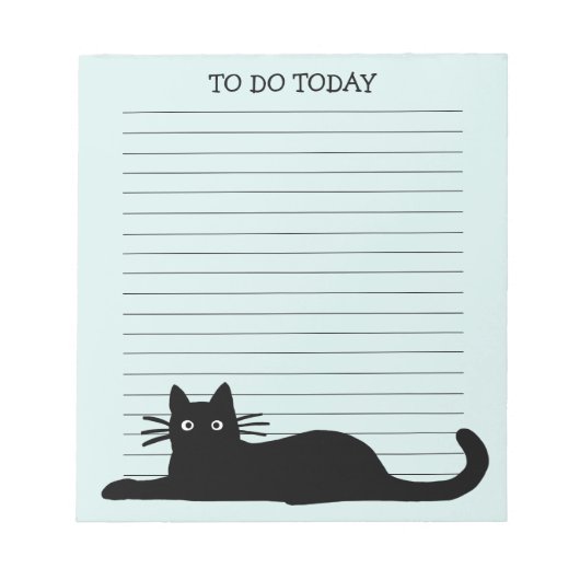 Cool Black Kitty Cat Custom led Notitieblok (Voorkant)