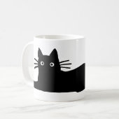 Cool Black Kitty Cat Fun Feline Lover's Cute Koffiemok (Voorkant links)