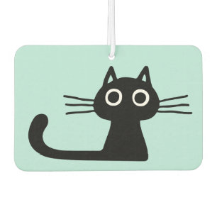 Cool Black Kitty Cat Kunst voor dieren Luchtverfrisser