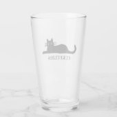 Cool Black Kitty Cat op maat Glas (Achterkant)