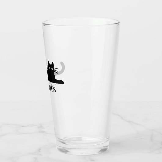 Cool Black Kitty Cat op maat Glas (Links)
