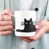 Cool Black Kitty Cat Purrfect Feline Lover's Koffiemok
