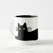 Cool Black Kitty Cat Purrfect Feline Lover's Koffiemok (Voorkant links)