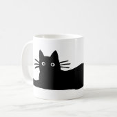 Cool Black Kitty Cat Purrfect Feline Lover's Koffiemok (Voorkant links)