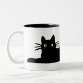 Cool Black Kitty Cat Purrfect Feline Lover's Koffiemok (Links)
