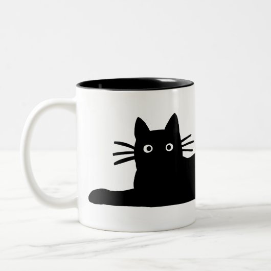 Cool Black Kitty Cat Purrfect Feline Lover's Koffiemok (Links)