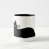 Cool Black Kitty Cat Purrfect Feline Lover's Koffiemok (Center)