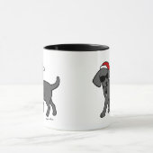 Cool Black Labrador kerstCartoon Mok (Midden)