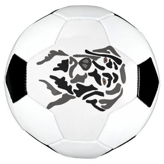 Cool Black Labrador Retriever Dog Art Voetbal (Gedraaid)