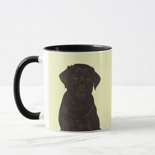 Cool Black Labrador Retriever Dog Stone Mok (Links)
