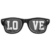 Cool Black Love Retro Zonnebril (Voorkant)