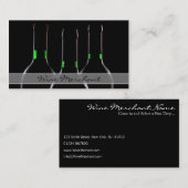 Cool Black Modern Wine Bottle Photo Visitekaartje (Voorkant / Achterkant)