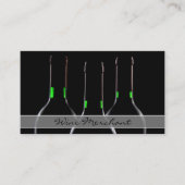 Cool Black Modern Wine Bottle Photo Visitekaartje (Voorkant)