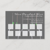 Cool Black Modern Wine Flesje FotoPunch Card Klantenkaartje (Achterkant)