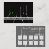 Cool Black Modern Wine Flesje FotoPunch Card Klantenkaartje (Voorkant / Achterkant)