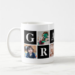 Cool Black Photo Collage Grandma en Grandpa Mokken