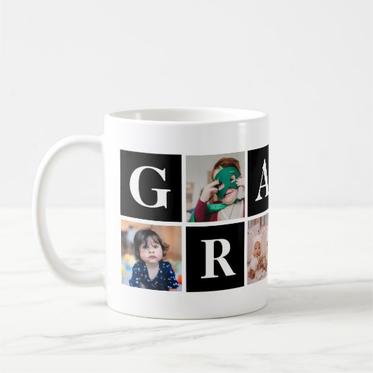 Cool Black Photo Collage Grandma en Grandpa Mokken (Links)