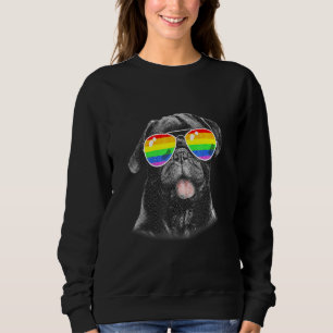 Cool Black Pug Dog Gay Pride Flag Sunbril Lgbt Trui