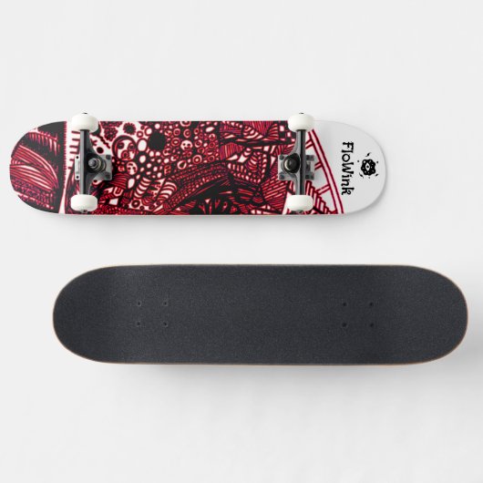 Cool Black Red Persoonlijk Skateboard (Horizontaal)