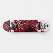 Cool Black Red Persoonlijk Skateboard (Horizontaal)