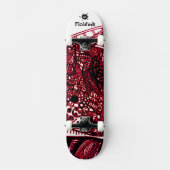 Cool Black Red Persoonlijk Skateboard (Voorkant)